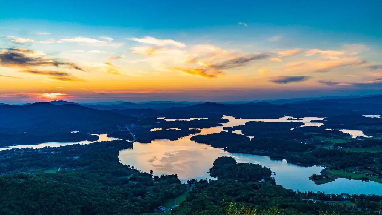 During Sunset Umiam Lake, Shillong