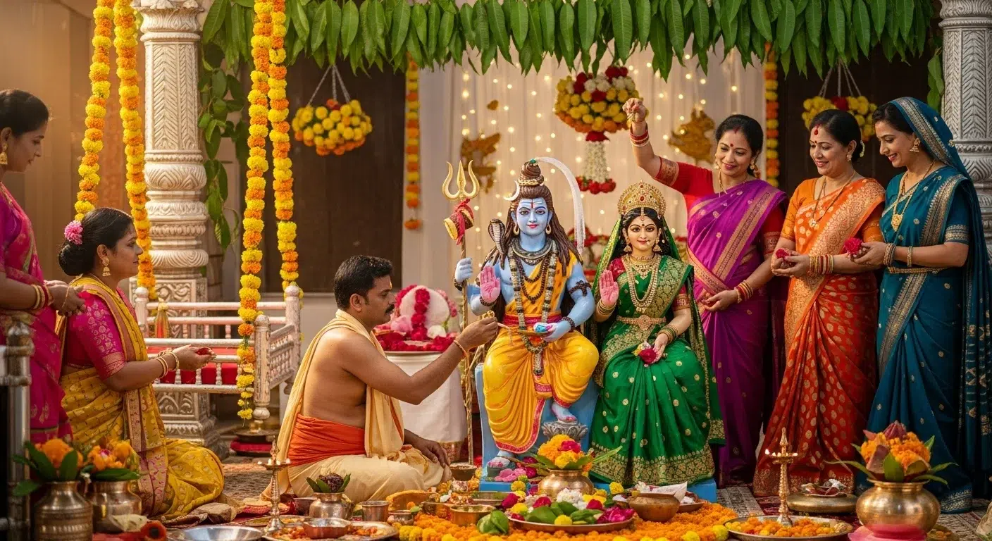Celebrating Hariyali Teej Pujas and Celebratory Rituals