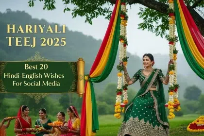 Hariyali Teej 2025 Best 20 Hindi-English Wishes, Images & Status Updates for Social Media