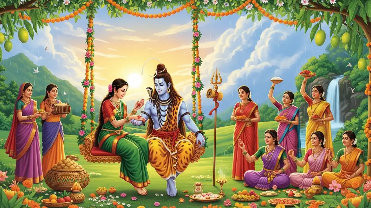 Hariyali Teej 2025: Puja Rituals and Know all about Celebrating the Divine Love Story of Shiva & Parvati