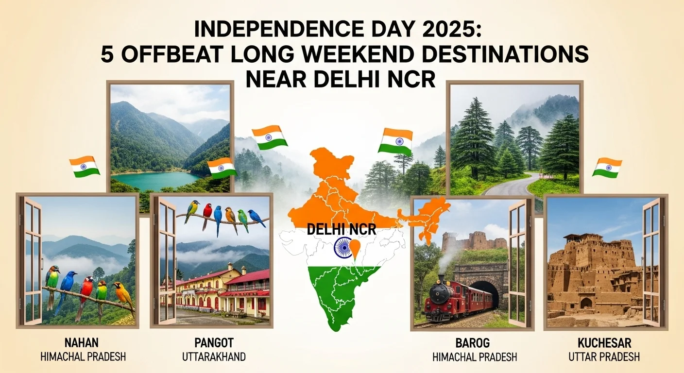 Independeance Day 2025: 5 Offbeat Long Weekend Destinations within an Hour's Drive of Delhi NCR