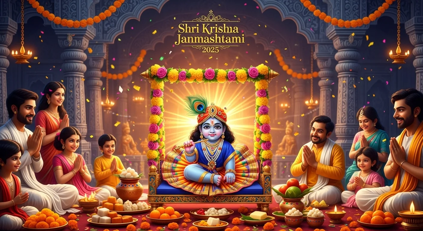 Happy Krishna Janmashtami 2025 Hindi Wishes & Quotes