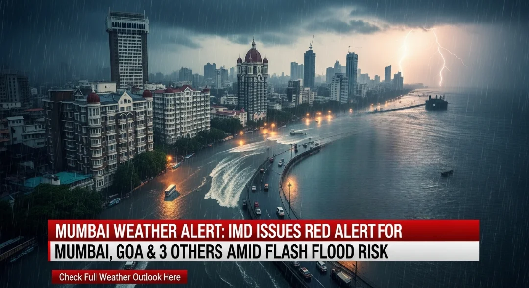 Mumbai Weather Alert - IMD Issues Red Alert for Mumbai, Goa and 3 Other States Amid Flash Flood Risk; Check Full Weather Outlook Here