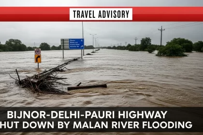 Travel Advisory: Bijnor-Delhi-Pauri Highway Shut Down by Malan River Flooding | Only Two-Wheeler's Allowed