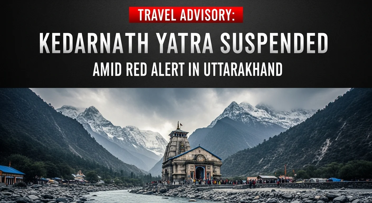 Travel Advisory: Kedarnath Yatra Suspended for 3 Days Amid Red Alert in Uttarakhand