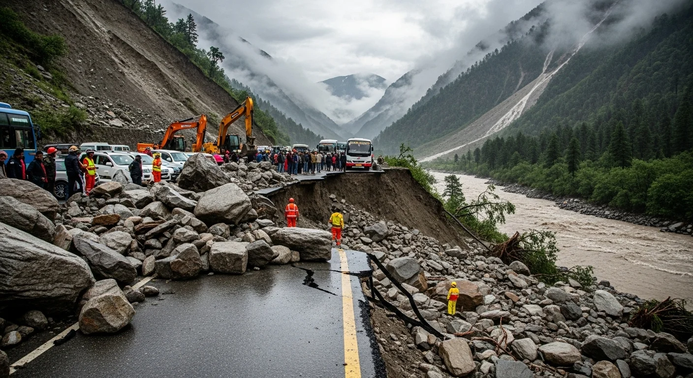 Urgent Uttarakhand Travel Alert Uttarkashi-Harsil Road Blocked by Cloudburst and Landslides, Rescue Efforts Underway