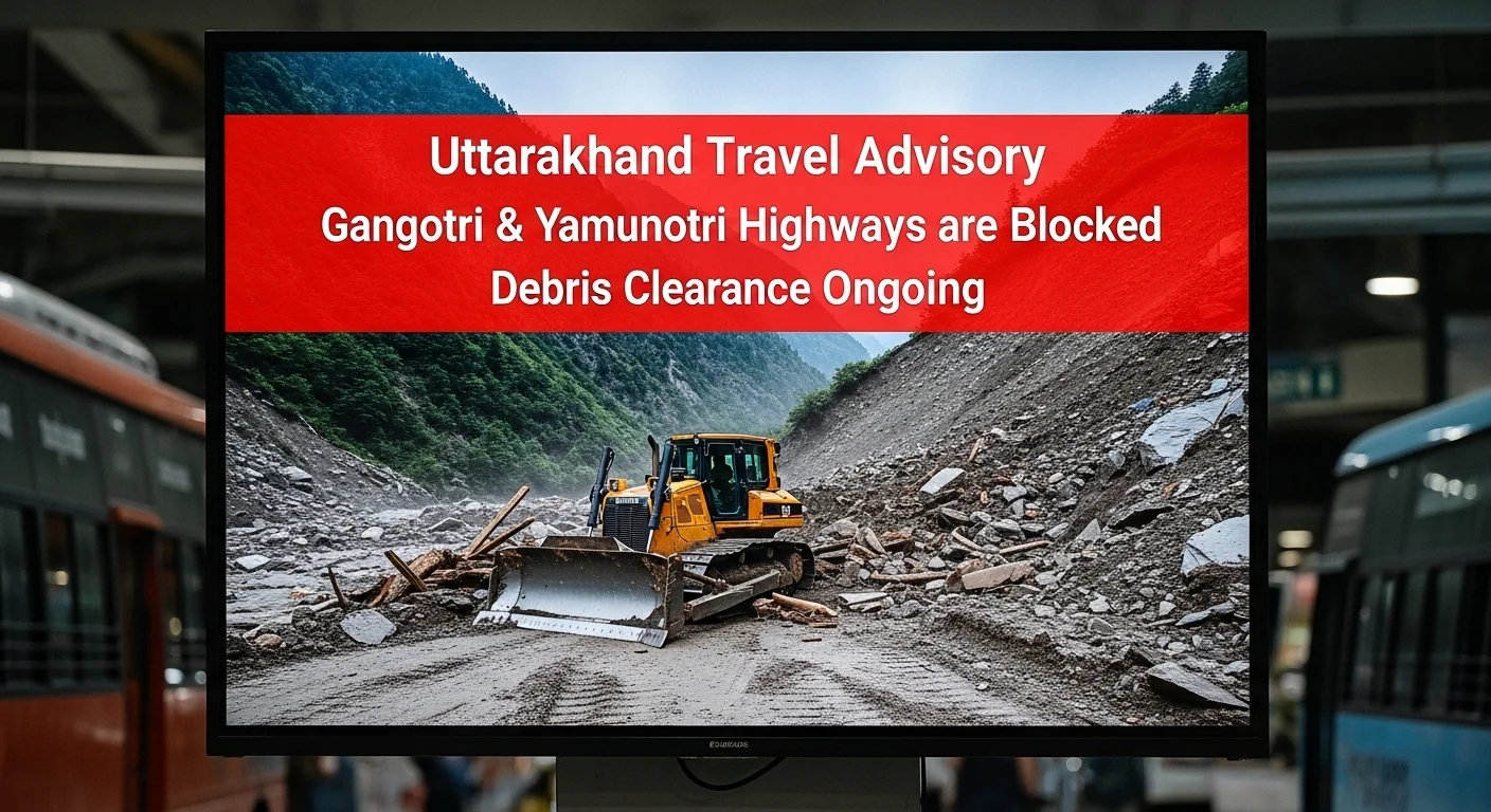 Uttarakhand Travel Advisory - Gangotri & Yamunotri Highways are Blocked Debris Clearance Ongoing