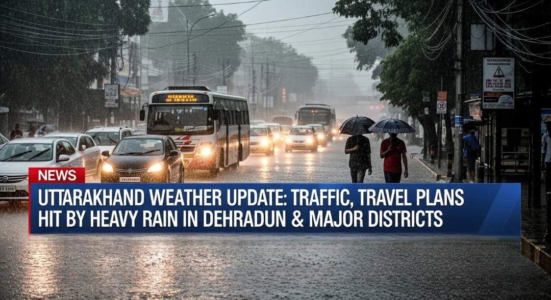 Uttarakhand Weather Update: Traffic, Travel Plans Hit by Heavy Rain in Dehradun and Major Districts