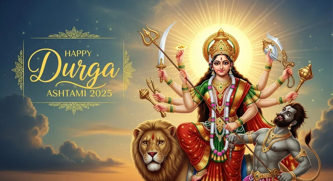 Best Happy Durga Ashtami 2025 Wishes, Messages, Quotes & Greetings in English & Hindi to Share with Family & Friends