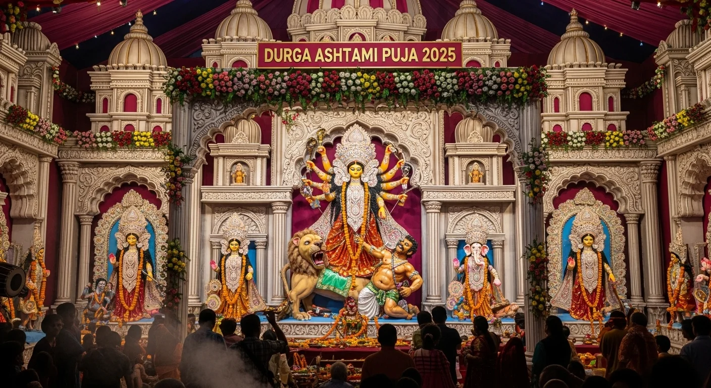 Durga Ashtami Puja The Heart of the Festival: Kolkata Pandal Hopping