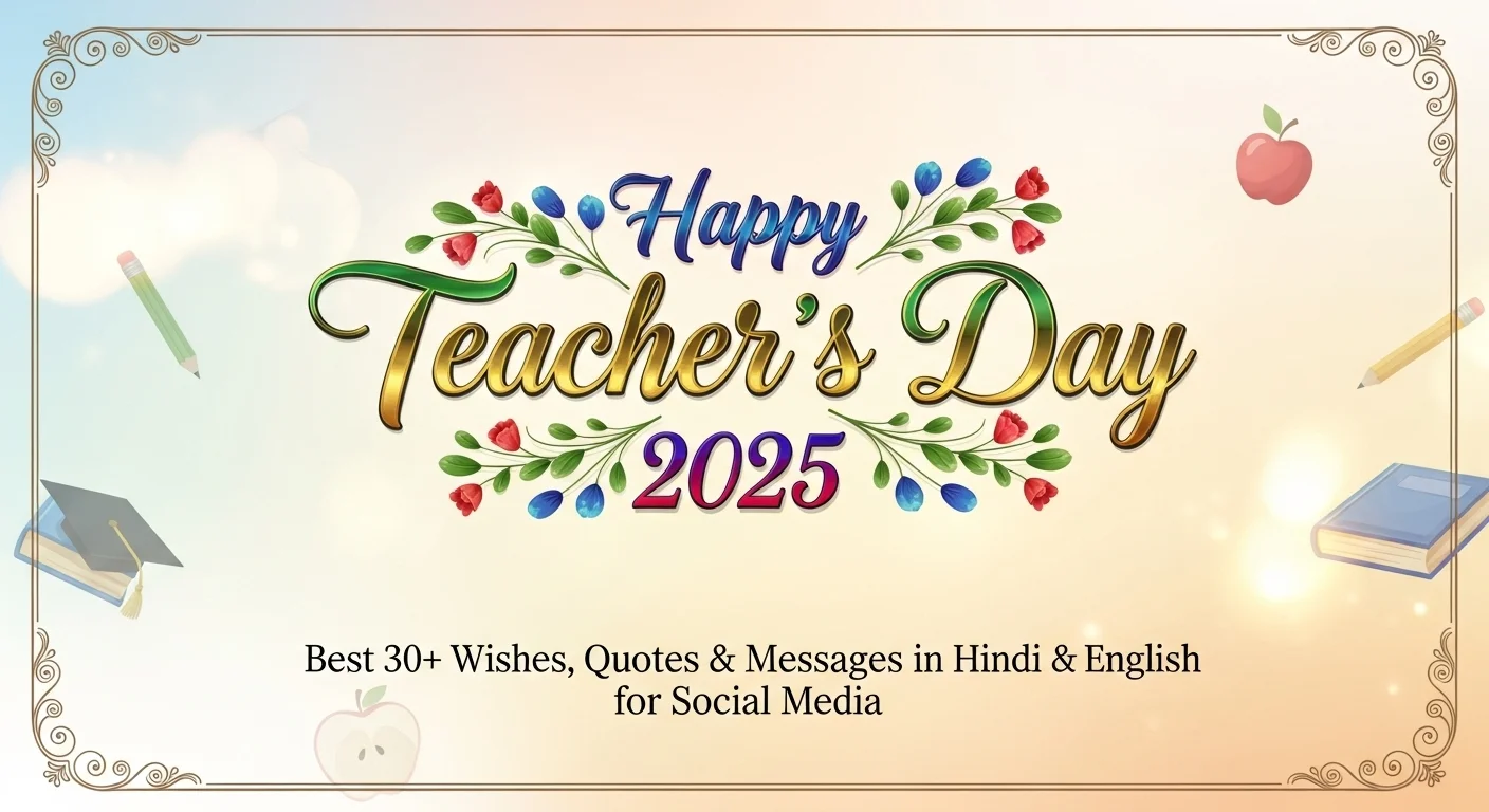 Happy Teacher's Day 2025: Best 30+ Wishes, Quotes & Messages in Hindi & English for Social Media