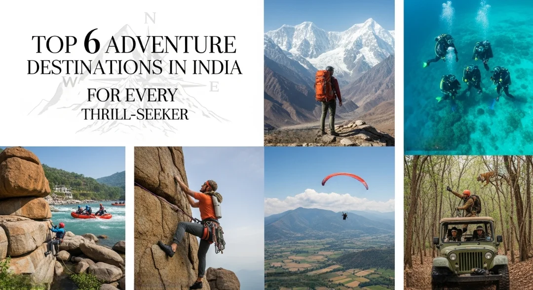 Top 6 Adventure Destinations in India for Every Thrill-Seeker