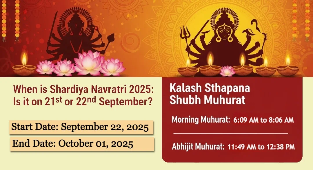 When is Shardiya Navratri 2025? Is it on 21st or 22nd September? Check Start and End Date, and Kalash Sthapana Shubh Muhurat and More
