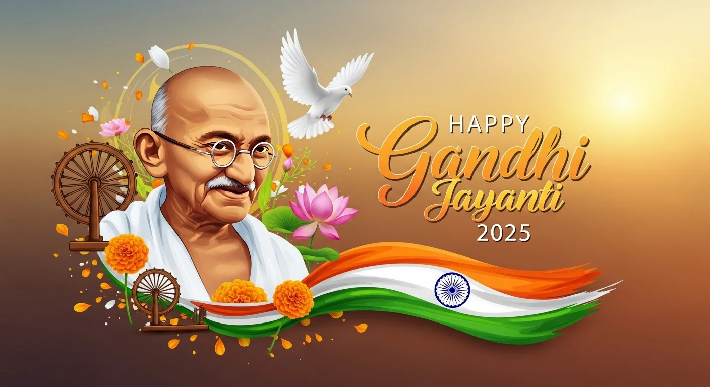 Happy Gandhi Jayanti 2025 60+ Unique Wishes, Quotes, Messages & Images to Share on WhatsApp & Social Media - Outdoorkeeda